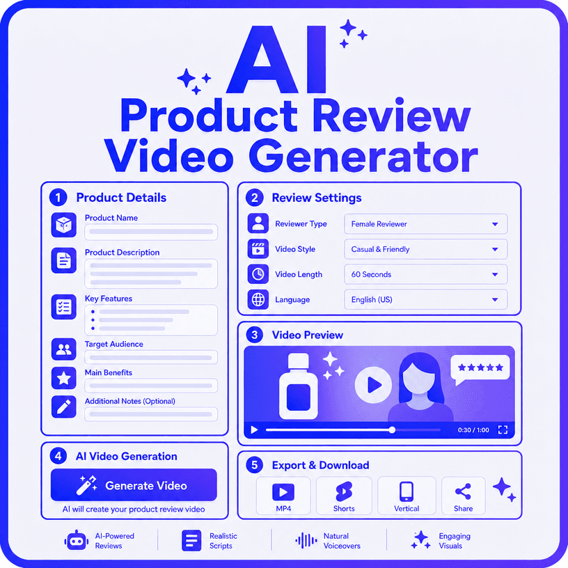 I Product Review Video Generator Online – Create Engaging Product Reviews I Product Review Video Generator Online – Create Engaging Product Reviews